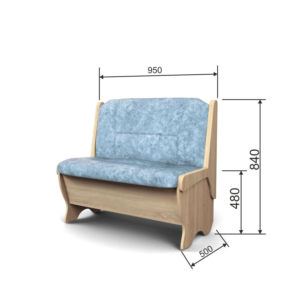 Скамья Лотос 950 дуб сонома/лагуна