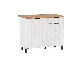 Венера стол 1000 МДФ / Белый фрезерованный