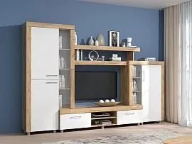 Аллегро 1 гостиная / Дуб золотой/белый