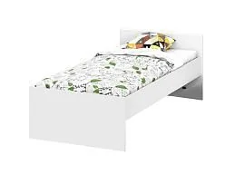 Токио кровать одинарная 0,9 с основанием / Белый текстурный