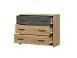МСП 1 комод 3 ящика / Дуб Золотой/Камень темный
