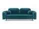 Диван Цюрих бархат сине-зеленый STAR VELVET 43 BLACK GREEN