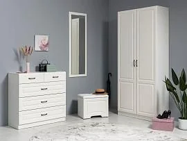 Прихожая Ливерпуль 3 Белый/Ясень ваниль