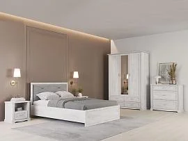 Спальня Сохо 1 бетон белый/бетон патина