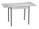 Эко 80х60 стол обеденный раскладной / Ясень светлый/металлик
