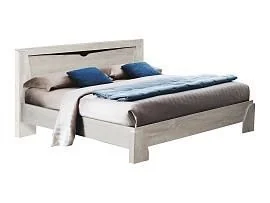 Кровать 1400 Лючия 33.08-01 с настилом Бетон пайн белый/венге