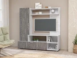 Аллегро 8 гостиная / Бетон светлый/Камень темный