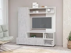 Аллегро 8 гостиная / Белый/цемент светлый