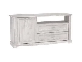 Тумба для ТВ Сохо 32.16 бетон белый/бетон патина