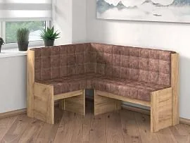 Скамья угловая Квадро / Дуб золотой/Коньяк