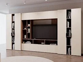 Гостиная Харди 1 Дуб Делано Темный / Белый