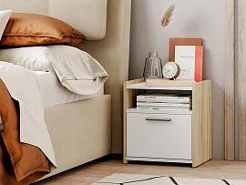 НМ 013.11 тумба прикроватная Симпл дуб сонома/белый