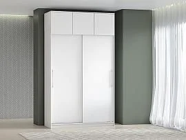 Шкаф-купе арт. 007 1,5 м антресоль / Белый