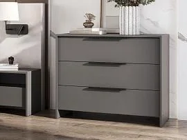 Камелия 1 комод 3 ящика (серия 2) / Графит