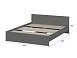 Денвер кровать 1,6 / Графит серый