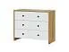 Дольче комод 3 ящика / Дуб золотой/Белый