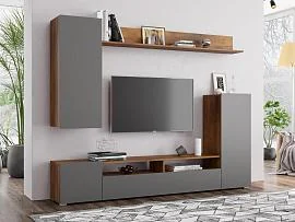 Прага-3 стенка / Таксония/Диамант серый