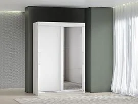 Шкаф-купе арт. 007 1,5 м зеркало / Белый