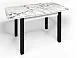 Стол СМ-1 Флорида ноги окрас квадратный белый/черный