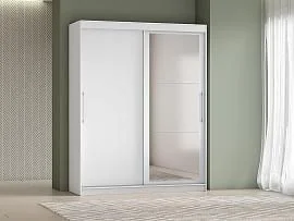 Шкаф-купе арт. 007 1,7 м зеркало / Белый
