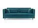 Диван Майами бархат сине-зеленый STAR VELVET 43 BLACK GREEN