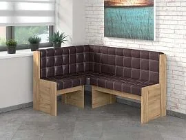 Скамья угловая Квадро / Дуб золотой/Умбер