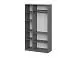 ШК 5 шкаф 1200 + полки 1 комплект / Графит