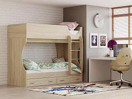 Кровать двухъярусная Д2 New / дуб сонома