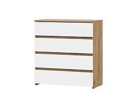 Некст 1 комод 4 ящика / Дуб золотой/Белый