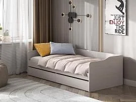 КР 1 кровать универсальная + основание бескаркасные ламели / Ясень светлый