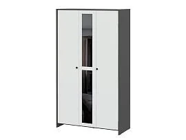 Дольче шкаф трехстворчатый / Графит/Белый