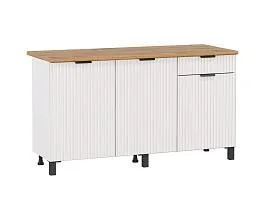 Венера стол 1500 МДФ / Белый фрезерованный