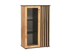 Шкаф комбинированный Либерти 51.03 (опора h20) Дуб вотан/Черный