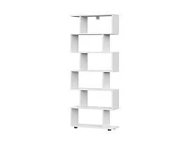 Токио стеллаж змейка / Белый текстурный