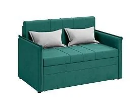 Дэнди диван-кровать 2 думки / велюр Fresh изумруд / сильвер