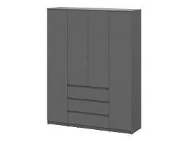 Денвер шкаф четырехстворчатый / Графит серый