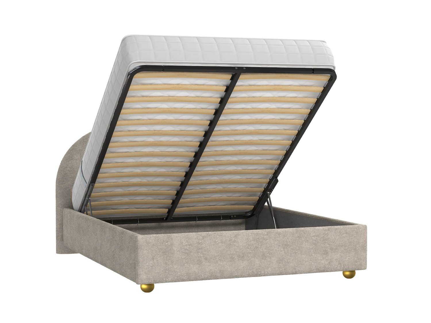 Кровать Афродита 1600 велюр Панда монсун