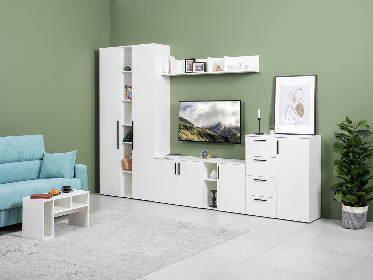 Гостиная Эйр 5 Белый