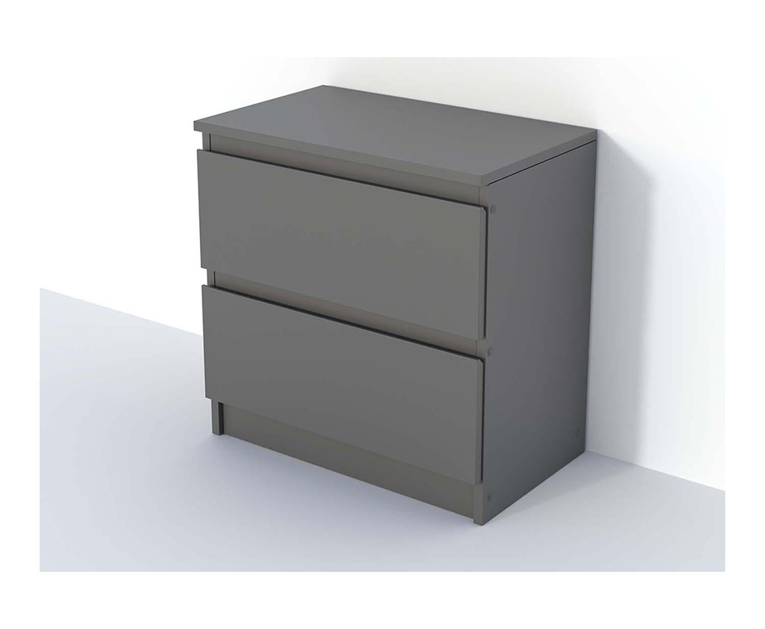 Кэт-1 тумба 2 ящика - Графит