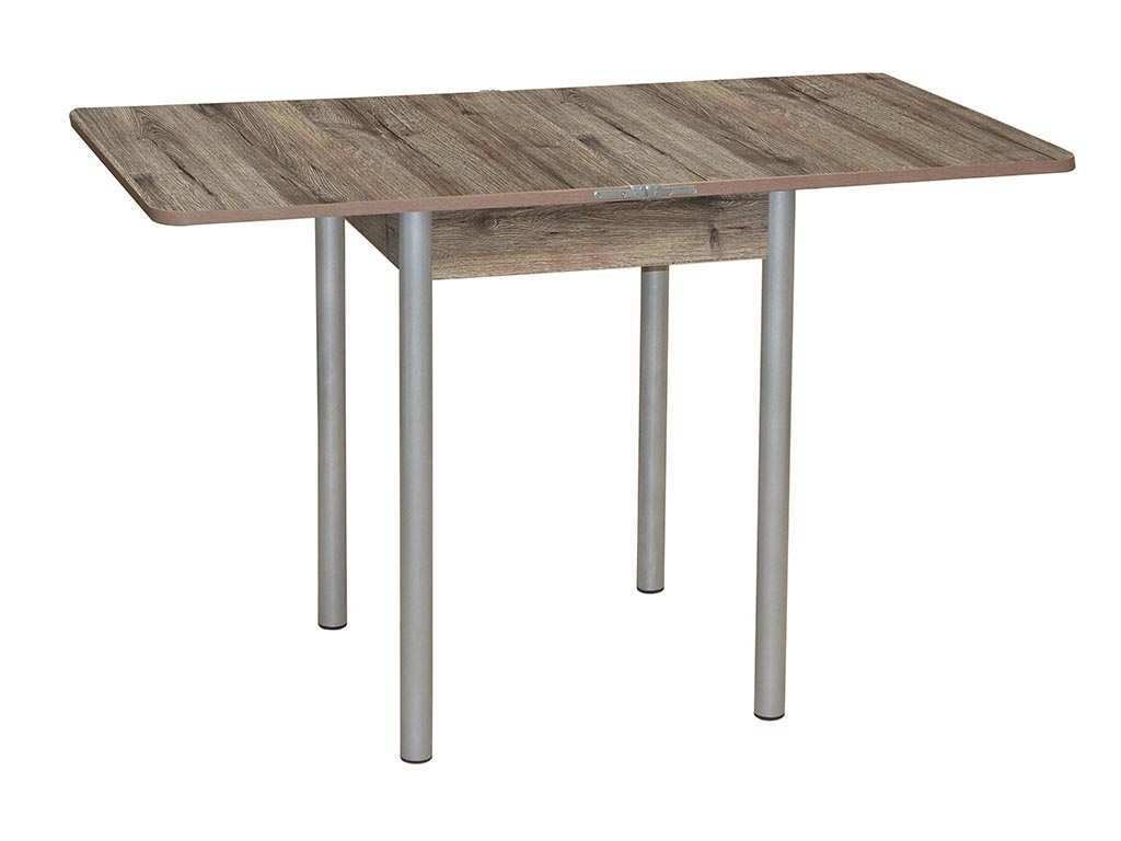 Эко 60х60 стол обеденный раскладной / велингтон/металлик