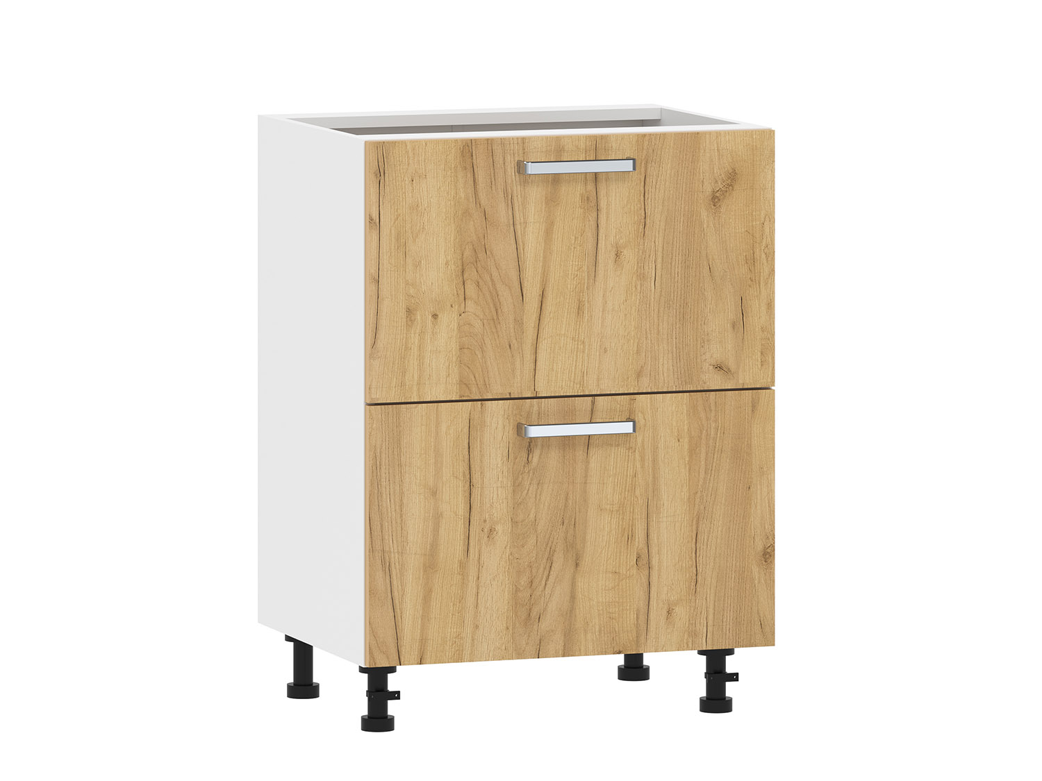 Борги 100.05 600 тумба кухонная / Белый/Дуб Крафт золотой