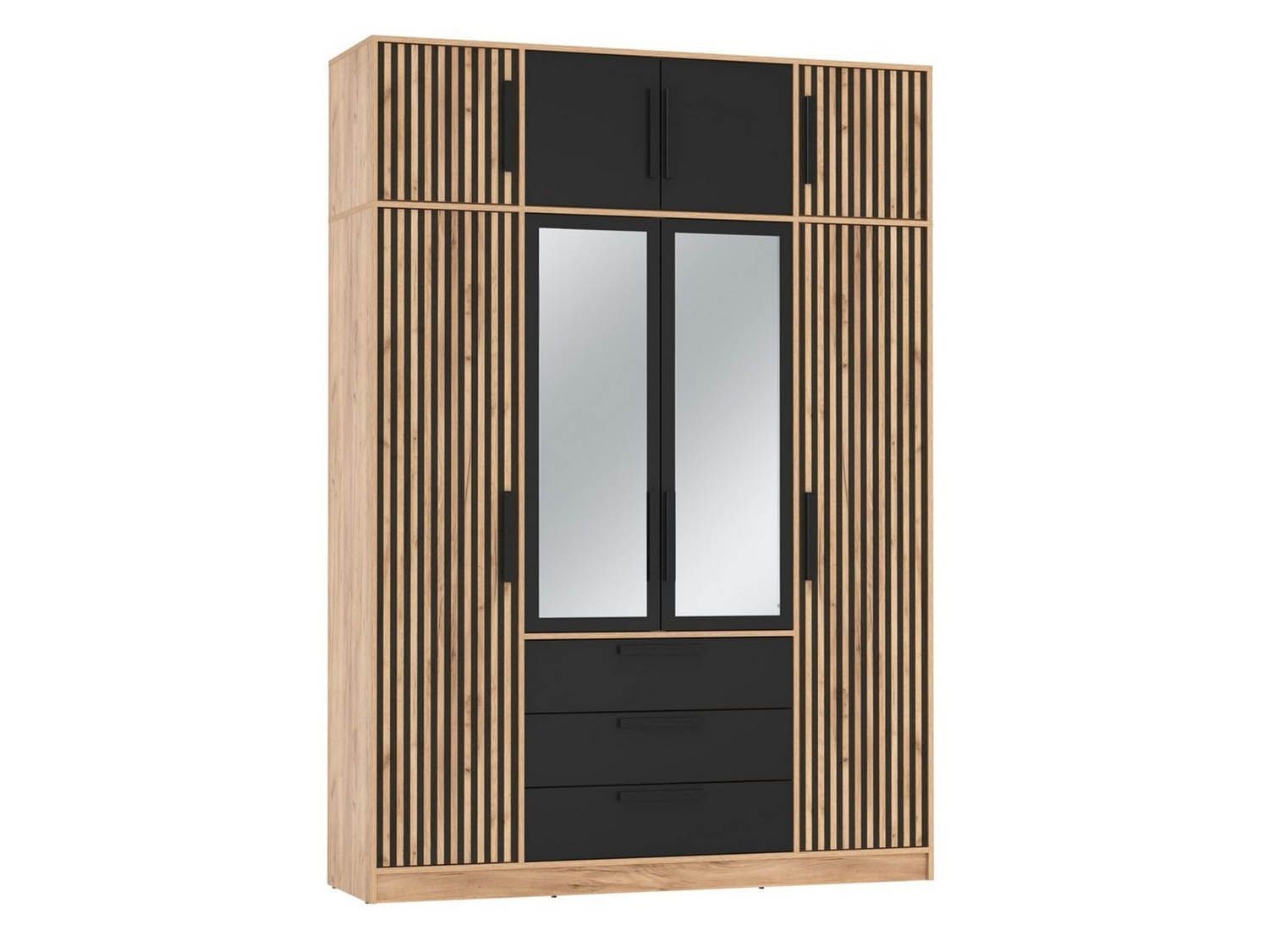 83.07 шкаф + 83.10 тумба Вегас Дуб золотой / Черный