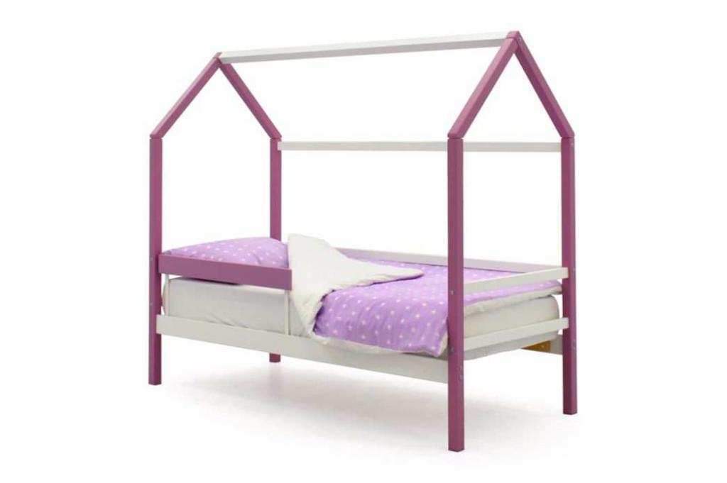 Детская кровать-домик Бельмарко Svogen лаванда-белый с бортиком