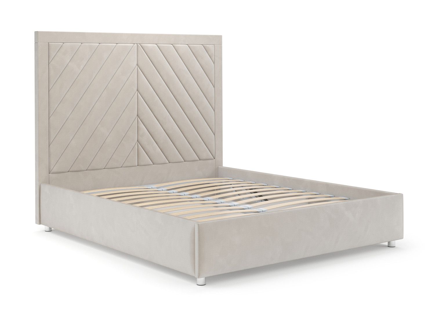 Кровать Мишель бархат бежевый STAR VELVET 6 LIGHT Beige 160