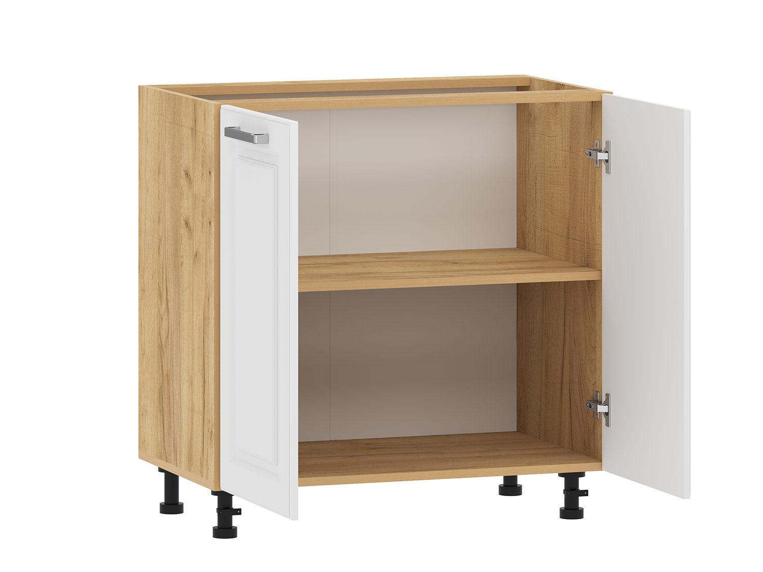 Вокс 100.02 тумба кухонная (800) Дуб Крафт золотой / Меренга