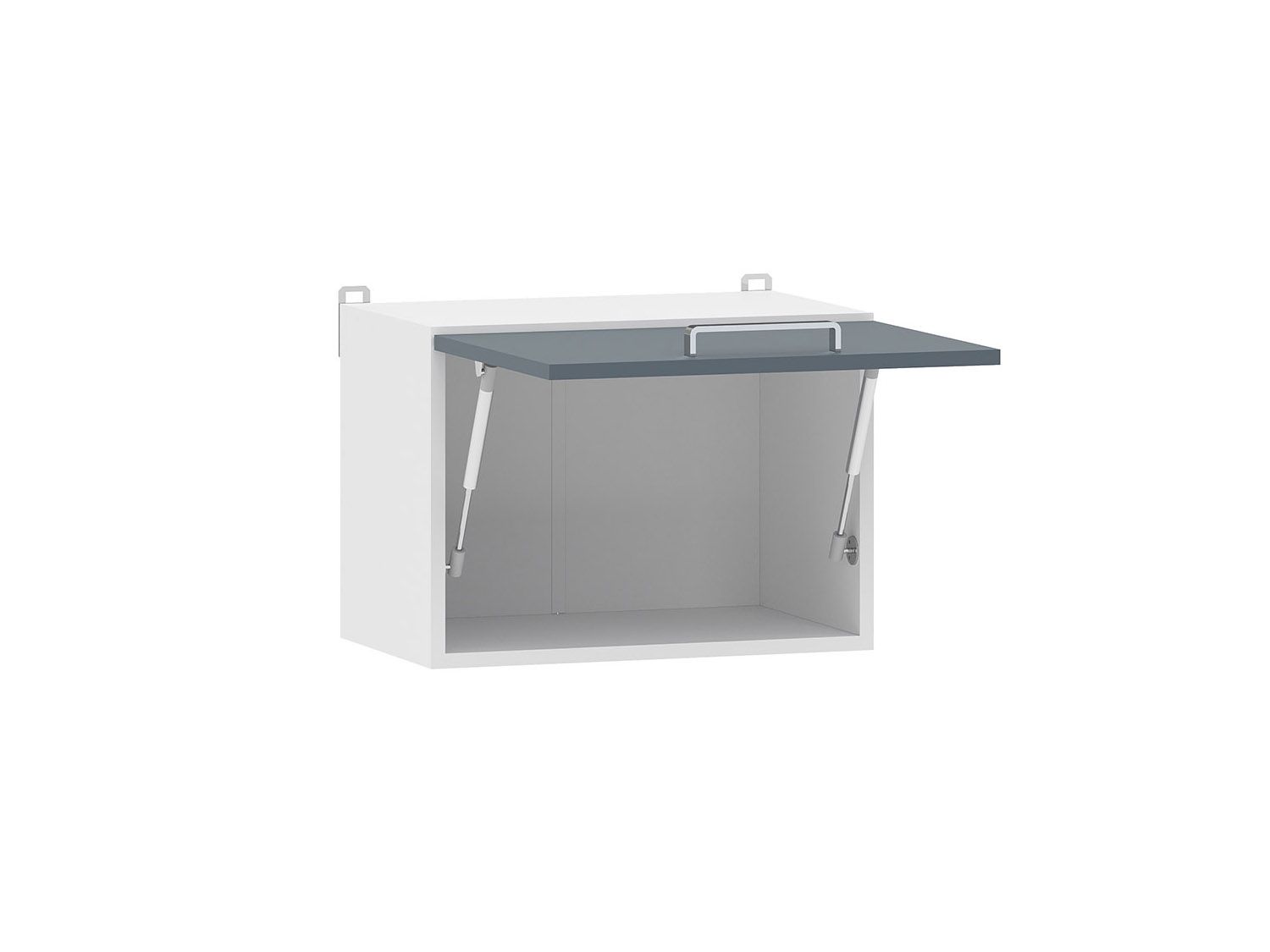 Борги 100.38 шкаф навесной (500) Белый / Маренго