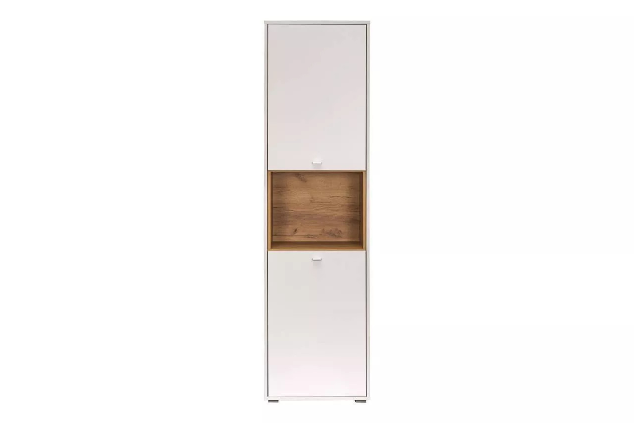 Бэль Шкаф комбинированный 10.04 Дуб Золотой / Белый