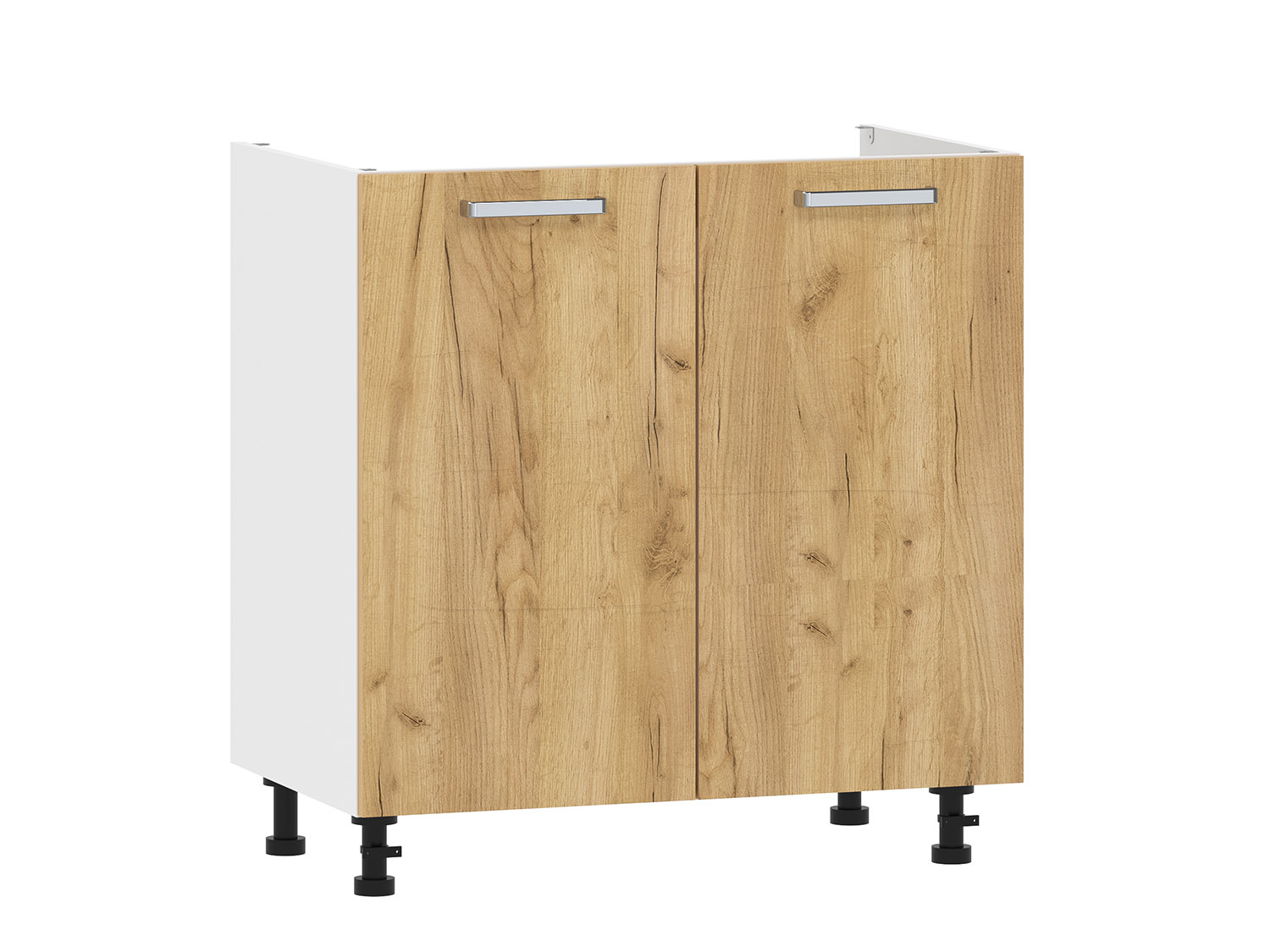 Борги 100.04 800 тумба под мойку / Белый/Дуб Крафт золотой