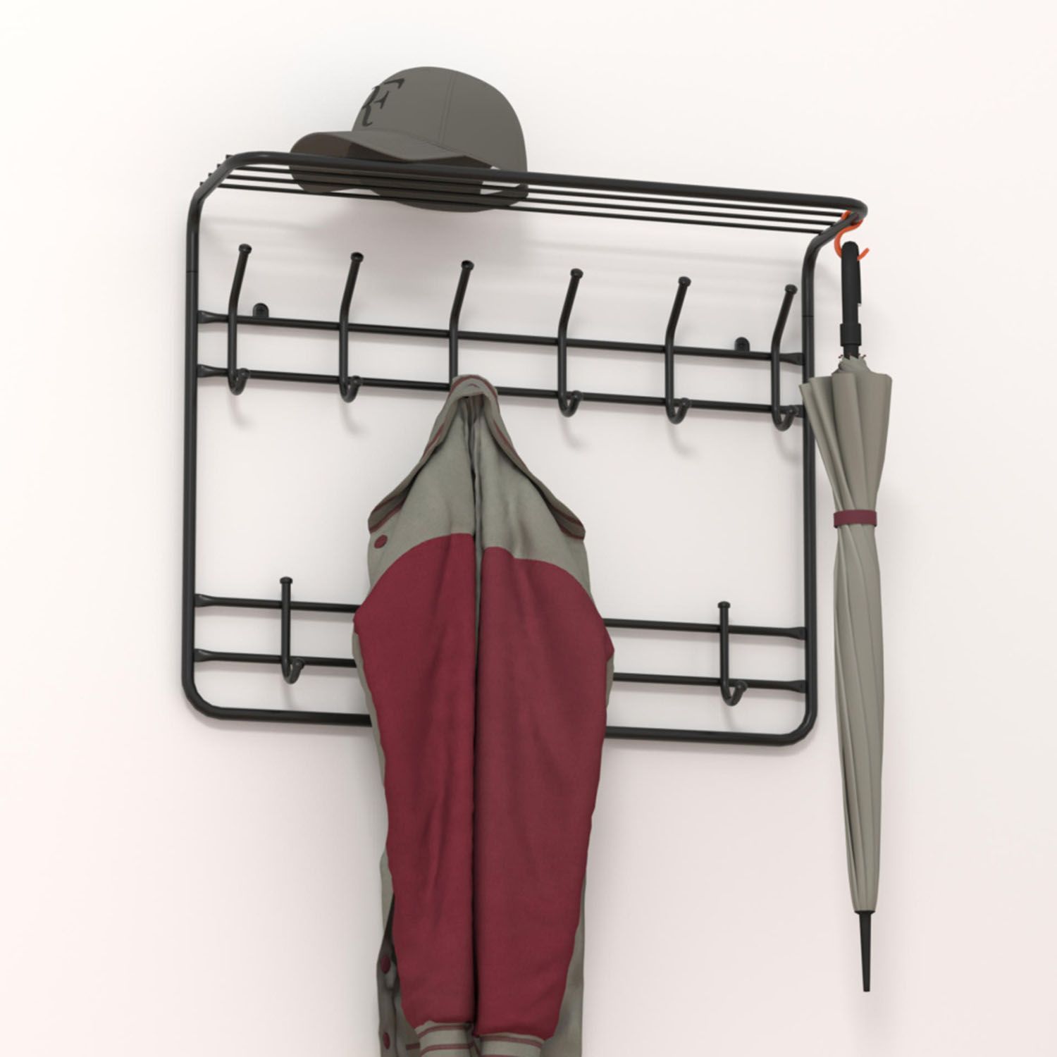 Вешалка 2-х ярусная 80 черный