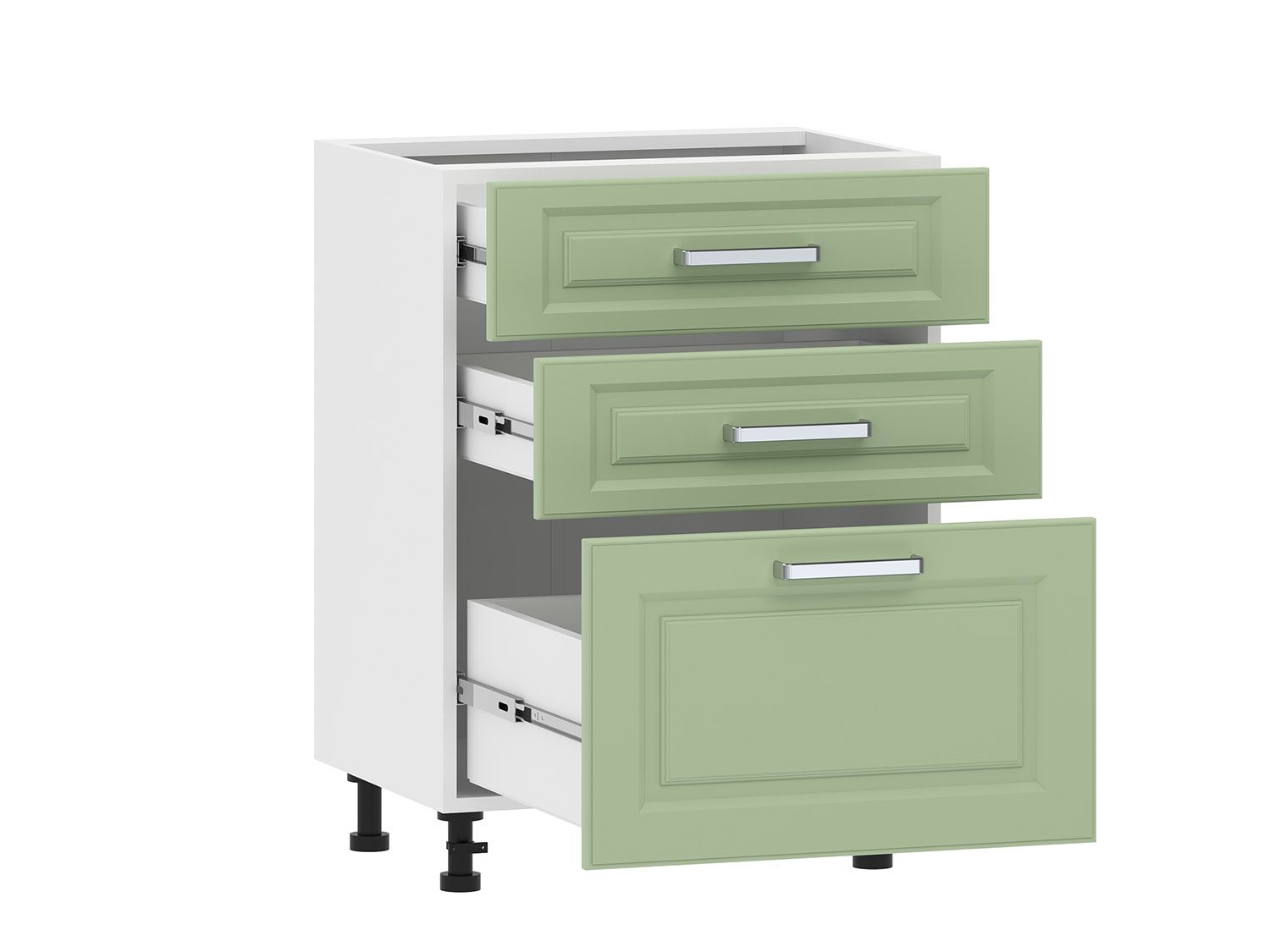 Вокс 100.06 600 тумба кухонная / Белый/Фисташка